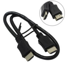 Wize C-HM-HM-0.5M   Кабель HDMI  ,0.5 м, v.2.0, 19M/19M, позол.разъемы, экран, черный, пакет