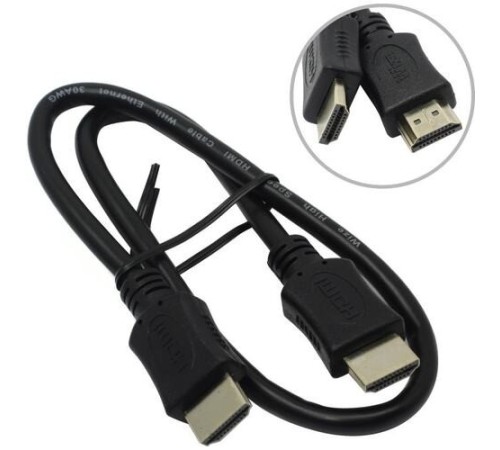 Wize C-HM-HM-0.5M   Кабель HDMI  ,0.5 м, v.2.0, 19M/19M, позол.разъемы, экран, черный, пакет