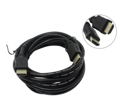 Wize C-HM-HM-3M Кабель HDMI, 3 м, v.2.0, 19M/19M, позол.разъемы, экран, черный, пакет Wize C-HM-HM-3M Кабель HDMI, 3 м, v.2.0, 19M/19M, позол.разъемы, экран, черный, пакет