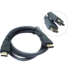 Wize CP-HM-HM-1M  Кабель HDMI,1 м, v.2.0, K-Lock, soft cable, 19M/19M, позол.разъемы, экран, темно-серый, пакет