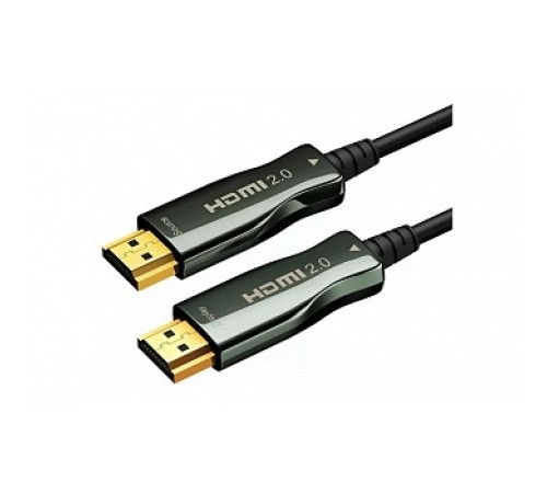 Wize AOC-HM-HM-20M Кабель HDMI, оптический, 20 м, 4K/60HZ,  v.2.0, ARC, 19M/19M, черный,  коробка