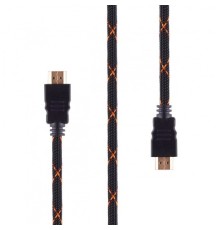 Rombica CB-ZX50B DigitalZX50B, HDMI 2.0b (5K, 3D, HDR), нейлоновая оплетка, чёрно-оранжевый, 5 м