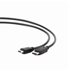 Bion Кабель DisplayPort - HDMI, 20M/19M, однонаправленный конвертор сигнала с DisplayPort в HDMI, 1м, черный [BXP-CC-DP-HDMI-010]