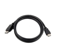 Bion Кабель DisplayPort - HDMI, 20M/19M, однонаправленный конвертор сигнала с DisplayPort в HDMI, экран, 1,8м, черный [BXP-CC-DP-HDMI-018]