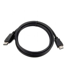 Bion Кабель DisplayPort - HDMI, 20M/19M, однонаправленный конвертор сигнала с DisplayPort в HDMI, экран, 1,8м, черный [BXP-CC-DP-HDMI-018]