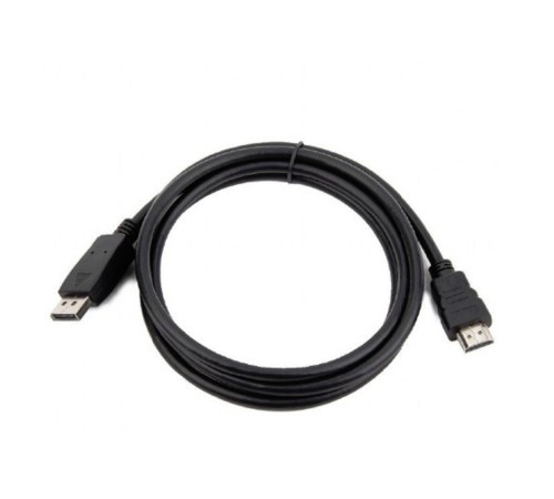 Bion Кабель DisplayPort - HDMI, 20M/19M, однонаправленный конвертор сигнала с DisplayPort в HDMI, экран, 1,8м, черный [BXP-CC-DP-HDMI-018]