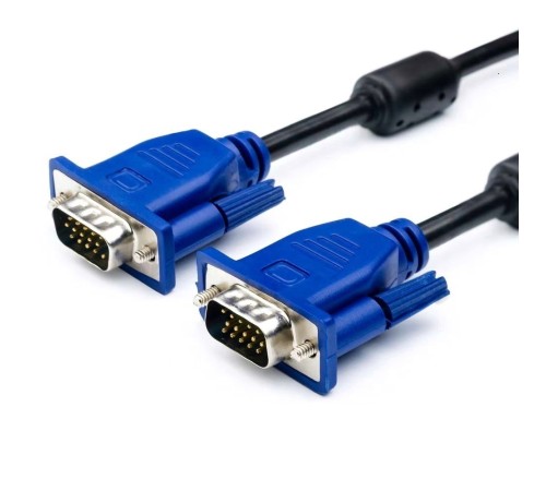 Bion Кабель VGA 15M/15M, экранированный, феритовые кольца, черный, 3м [BXP-VGA2-030]