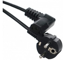 Telecom Кабель компьютер - розетка  угловой  220V <3м> (Европейский стандарт)  <TP021DA-3.0-BK>