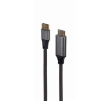 Кабель DisplayPort-HDMI Cablexpert, 4K, 1.8м, 20M/19M, черный, экран, пакет (CC-DP-HDMI-4K-6)