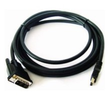 Кабель HDMI-DVI Gembird, 3.0м, 19M/19M, single link, черный, позол.разъемы, экран [CC-HDMI-DVI-10]
