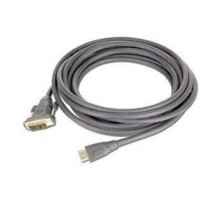 Кабель HDMI-DVI Gembird, 10м, 19M/19M, single link, черный, позол.разъемы, экран [CC-HDMI-DVI-10MC]