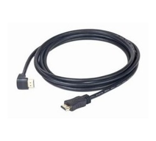 Кабель HDMI Gembird, 1.8м, v1.4, 19M/19M, угл. раз.,черный, позол.раз., экран, пакет [CC-HDMI490-6]