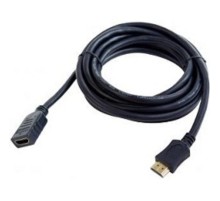 Удлинитель кабеля HDMI Cablexpert CC-HDMI4X-6, 1.8м, v2.0, 19M/19F, черный, позол.разъемы, экран, пакет