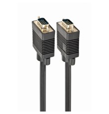 Gembird/Cablexpert CC-PPVGA-10m, Кабель VGA Premium ,  15M/15M, 10м, серый, тройной экран, феррит.кольца