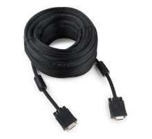 Gembird/Cablexpert CC-PPVGA-20M-B, Кабель VGA Premium , 15M/15M, 20м, черный, тройной экран,феррит.кольца