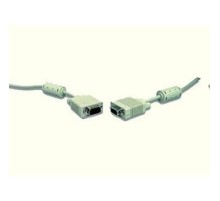 Gembird/Cablexpert CC-PPVGA-10, Кабель VGA Premium  15M/15M, 3.0м, белый, тройной экран, феррит.кольца