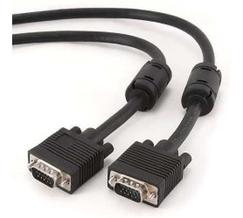 Gembird/Cablexpert CC-PPVGA-5M-B, Кабель VGA Premium , 15M/15M, 5.0м,черный,тройной экран, феррит.кольца Gembird/Cablexpert CC-PPVGA-5M-B, Кабель VGA Premium , 15M/15M, 5.0м,черный,тройной экран, феррит.кольца