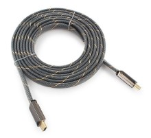 Кабель HDMI Cablexpert, серия Platinum, 4,5 м, v2.0, M/M, плоский, позол.разъемы, металлический корпус, нейлоновая оплетка, блистер (CC-P-HDMI04-4.5M)