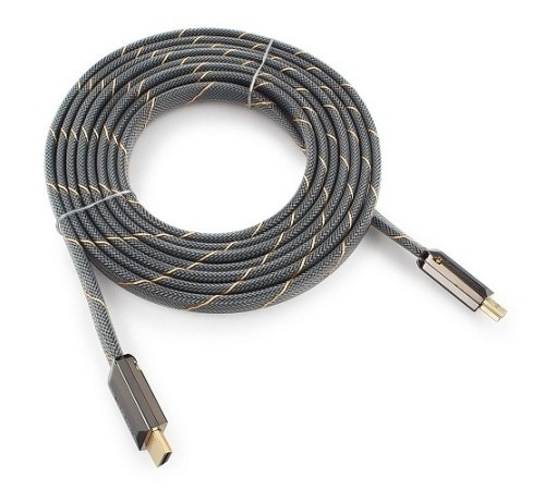 Кабель HDMI Cablexpert, серия Platinum, 4,5 м, v2.0, M/M, плоский, позол.разъемы, металлический корпус, нейлоновая оплетка, блистер (CC-P-HDMI04-4.5M)