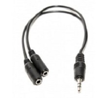 5bites AA-3MF2-02BK Кабель-5bites Адаптер  3.5 Jack/M - 2*3.5 Jack/F