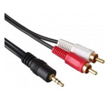 Exegate EX225928RUS Кабель аудио (3.5mm Jack M - 2xRCA M)  5м Exegate, позолоченные разъемы
