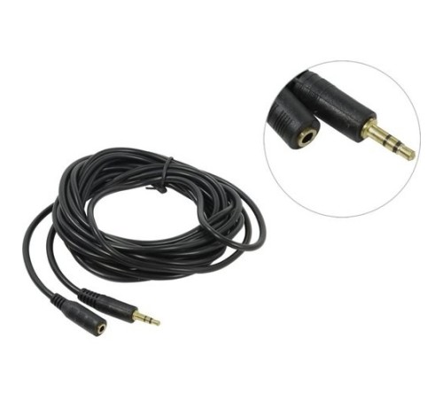 Exegate EX205310RUS Удлинитель звуковой (3.5mm Jack M - 3.5mm Jack F) 5м Exegate, позолоченные разъемы Exegate EX205310RUS Удлинитель звуковой (3.5mm Jack M - 3.5mm Jack F) 5м Exegate, позолоченные разъемы