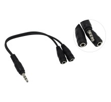 Exegate EX284946RUS Кабель-разветвитель аудио ExeGate EX-CCA-415-0.3 (3.5mm Jack M/2x3.5mm Jack F, 0,3м)