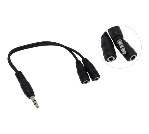 Exegate EX284946RUS Кабель-разветвитель аудио ExeGate EX-CCA-415-0.3 (3.5mm Jack M/2x3.5mm Jack F, 0,3м)
