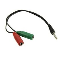 Exegate EX284944RUS Кабель аудио ExeGate ExeGate EX-CCA-417-0.2 (3.5mm Jack M 4pin/3.5mm Jack F Stereo+ 3.5mm Jack F микрофон, 0,2м)