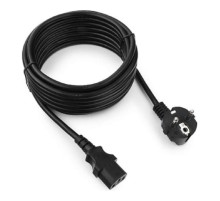 Cablexpert Кабель питания 5м, Schuko- C13, 3х1кв.мм, черный, с заземлением, пакет (PC-186-1-5M)