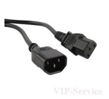 Telecom Кабель (TP020-IEC320-C13/C14-1.8-BK) монитор - компьютер (UPS -> устройство) 220V  1.8м [6926123461297]