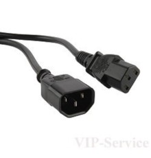 Telecom Кабель (TP020-IEC320-C13/C14-1.8-BK) монитор - компьютер (UPS -> устройство) 220V  1.8м [6926123461297]