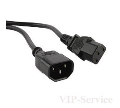 Telecom Кабель (TP020-IEC320-C13/C14-1.8-BK) монитор - компьютер (UPS -> устройство) 220V  1.8м [6926123461297]