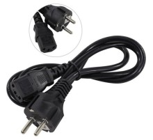 Exegate EP280641RUS Кабель питания ExeGate Power PC-1P (Евровилка Schuko->С13) VDE-250V-3*0.75mm2, медь, черный, 1.0м.