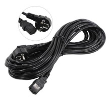Exegate EP280667RUS Кабель питания ExeGate Power PC-10P (Евровилка угловая Schuko->С13) VDE-250V-3*0.75mm2, медь, черный, 10м.
