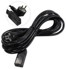Exegate EP280671RUS Кабель питания ExeGate Power PC19-5P (Евровилка Schuko->С19) VDE-250V-3*1.5mm2, медь, черный, 16А, 5м.