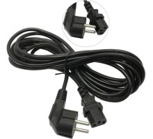 Exegate ES281002RUS Кабель питания ExeGate Special PC-5S (Евровилка угловая Schuko->С13)  3*0.5mm2, CCA, черный, 5м.