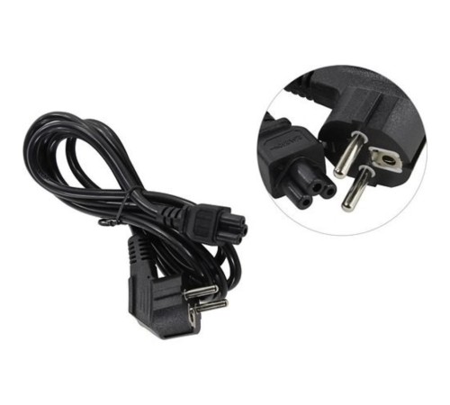 Exegate ES281010RUS Кабель питания ноутбуков ExeGate Special PC5-1,8S (Евровилка Schuko->С5) 3*0.75mm2, ССА, черный, 1.8м.