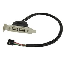 ORIENT C026, Планка портов в корпус 2xUSB 2.0, Low Profile, длина кабеля 30см, oem (30826)