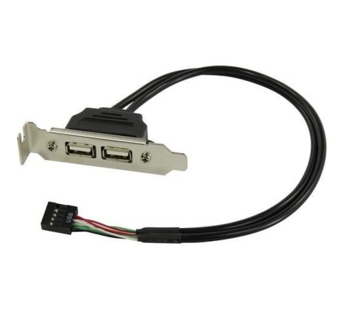 ORIENT C026, Планка портов в корпус 2xUSB 2.0, Low Profile, длина кабеля 30см, oem (30826)