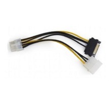 Cablexpert Разветвитель питания Molex+SATA->PCI-Express 8pin, для подключения в/к PCI-Е (8pin) к б/п ATX (CC-PSU-82)