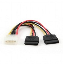 Cablexpert Кабель питания SATA CC-SATA-PSY-0.3M, 30см, molex 4pin/2x sata15pin, на 2 устр., пакет