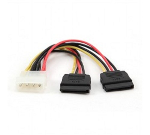 Cablexpert Кабель питания SATA CC-SATA-PSY-0.3M, 30см, molex 4pin/2x sata15pin, на 2 устр., пакет