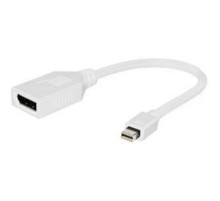 Gembird Переходник miniDisplayPort - DisplayPort,  20M/20F, длина 16см, белый (A-mDPM-DPF-001-W)
