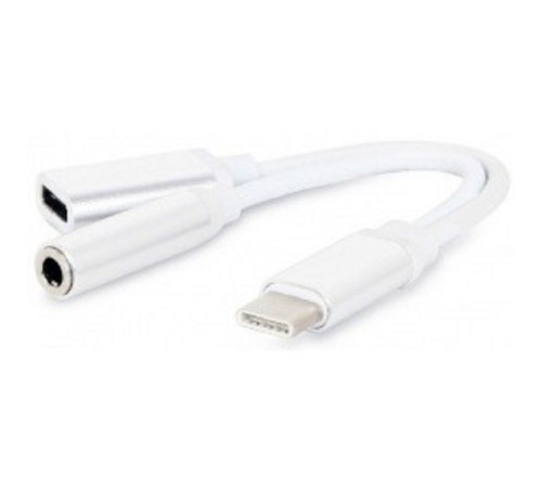 Cablexpert Переходник USB, USB Type-C/Jack3.5 F+ Type-C F, блистер (CCA-UC3.5F-02-W)