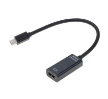 Bion Переходник с кабелем mini DisplayPort - HDMI, 20M/19F, длинна кабеля 15см, черный [BXP-A-mDPM-HDMIF-015]