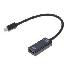 Bion Переходник с кабелем mini DisplayPort - HDMI, 20M/19F, длинна кабеля 15см, черный [BXP-A-mDPM-HDMIF-015]
