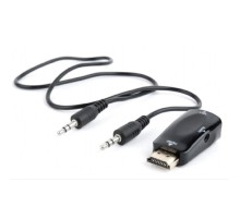 Bion Переходник HDMI - VGA + стерео-аудио, 19M/15F & miniJack 3.5mm [BXP-A-HDMI-VGA-02]