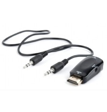 Bion Переходник HDMI - VGA + стерео-аудио, 19M/15F & miniJack 3.5mm [BXP-A-HDMI-VGA-02]