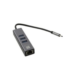 5bites UA3C-45-12BK Кабель-адаптер USB3.1 / 3*USB3.0 / RJ45 1G / AL / GREY